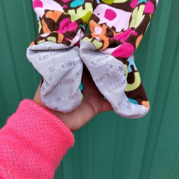 Carter's Toddlers One Piece Zippered  Footed Pajamas PJs Size 2Ta Elephants - Picture 4 of 4